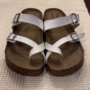 Madden Girl Brycee Sandals in white. Size 7